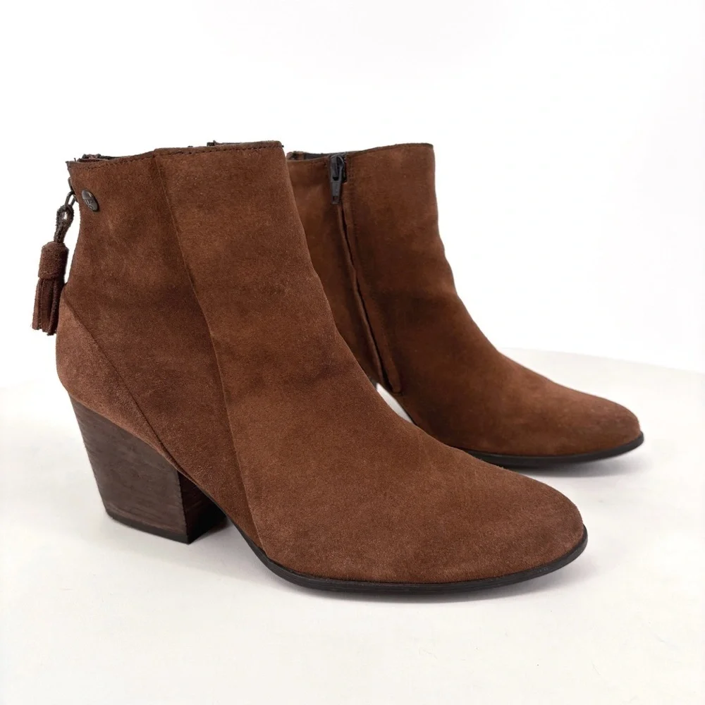 PAUL GREEN Jada Brown Suede Ankle Boots 8